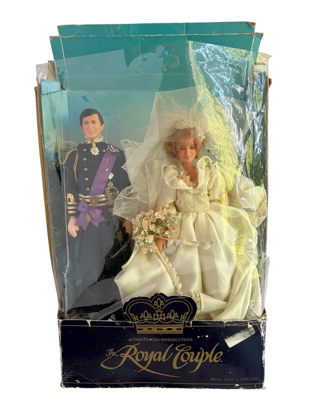 Vintage 1982 Princess Diana & Prince Charles Royal Wedding Doll Set Goldberger